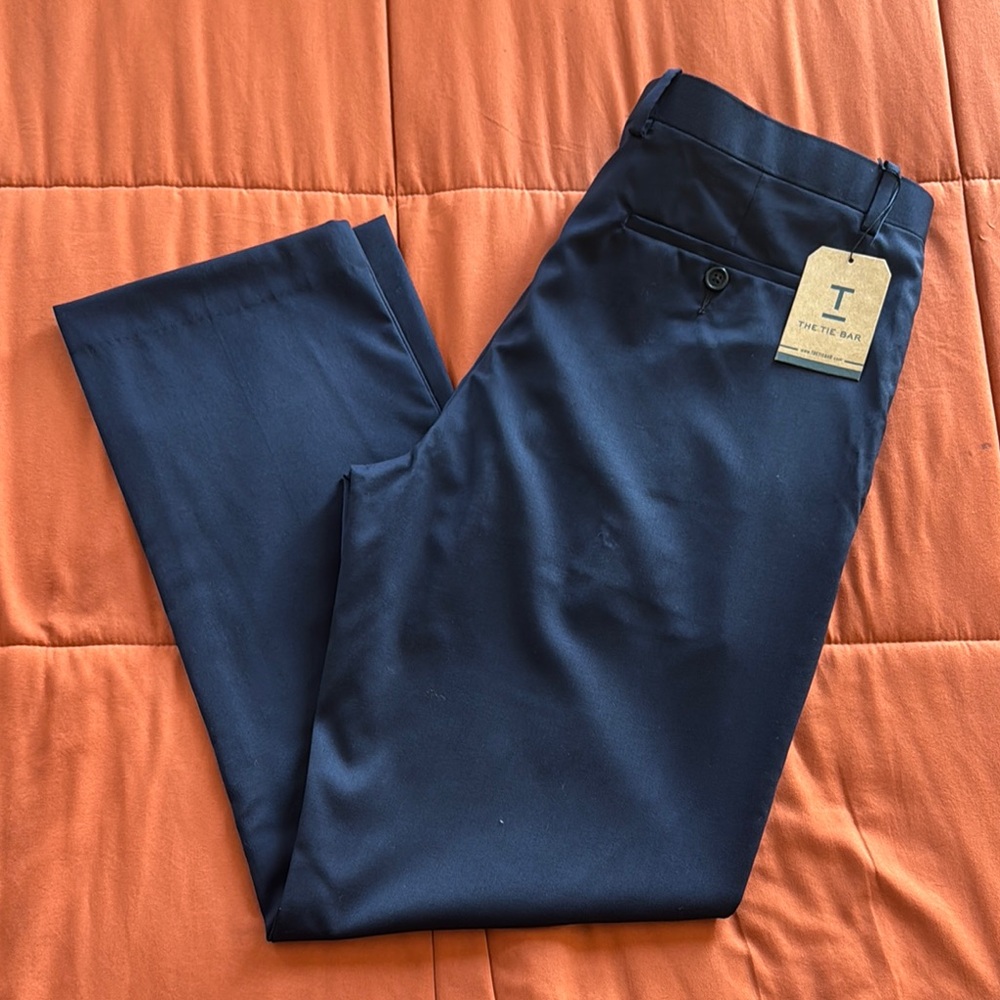 The Tie Bar Navy Dress Pants